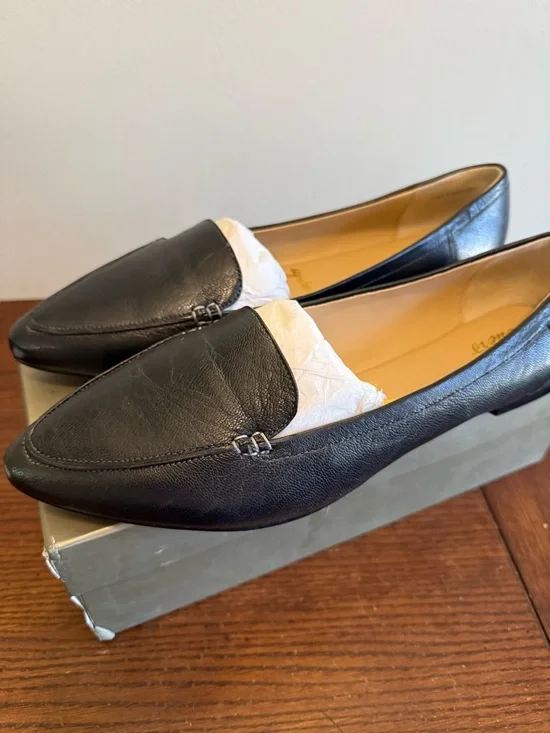 Trotters Ember Black Leather Pointed Toe Women’s Loafers 11 - Picture 4 of 7